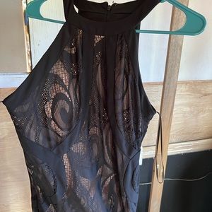 Beautiful black and nude evening gown